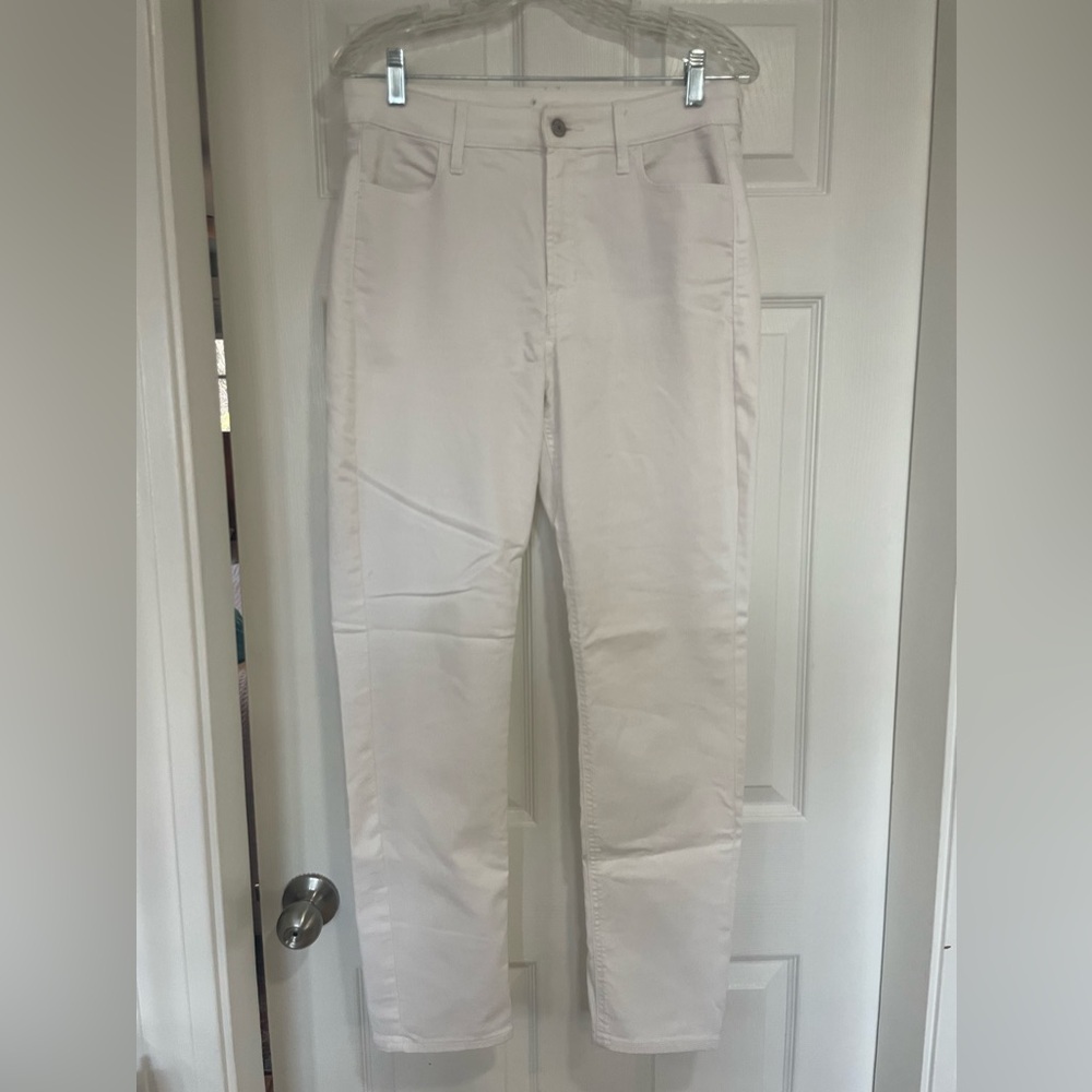 White Straight-Leg Jeans